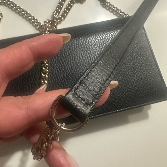 Gucci interlocking G wallet on chain in black grain leather - Picture 9 of 16